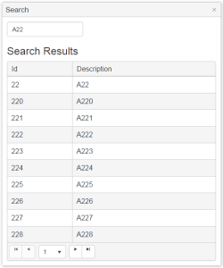 Sample Search Window