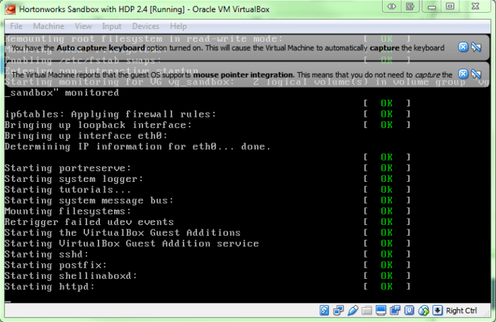 HDP Appliance Screen
