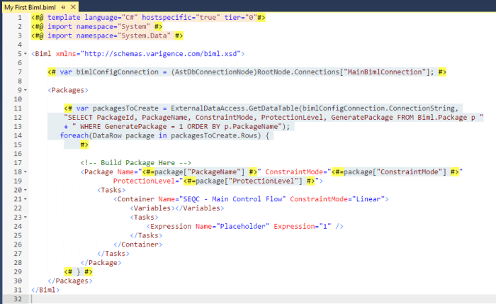 First Package Code 1