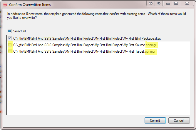 Biml Confirmation Dialog